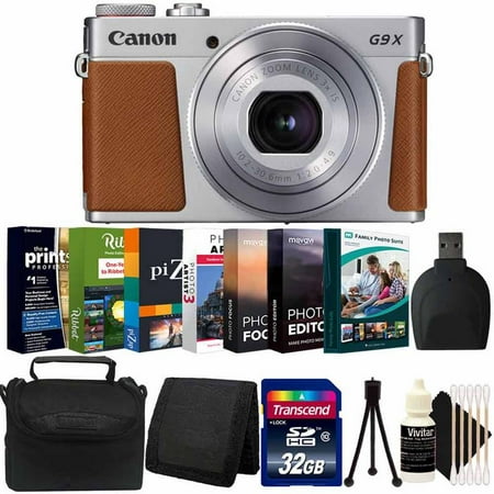 Canon Powershot G9x II Digital Camera Silver with Photo Editing (Canon G9x Best Price)