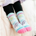 thumbnail image 3 of Jefferies Socks Girls Unicorn & Rainbow Dot Fuzzy Non-Skid Slipper Socks 4 Pair Pack, 3 of 5