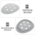 thumbnail image 3 of OULII Grey Plastic Toilet Chair Shower Board Comfortable Durable Commode Chair Accessory for Home Use, 3 of 8