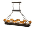 thumbnail image 6 of Meyda Tiffany 51057 Carpathian 28 Light 82" Wide Linear Chandelier - Dark Roast, 6 of 7
