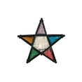 thumbnail image 2 of Kadlawus Under $5 ! Star Windproof Candle Holder Stained Glass Lantern Holiday Tabletop Wedding Home Decor Colorful Panels For Beautiful Light Reflection, 2 of 6