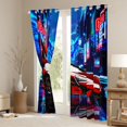 thumbnail image 3 of jejeloiu Race Car Blackout Curtains Set of 2 (52x84 Each),Modern Speed Sport Window Curtains,Red Blue Curtains and Drapes For Boys,Ultra Soft Home Decor, 3 of 6