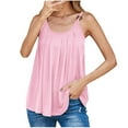 thumbnail image 2 of Tank Tops For Women 2025 Loose Fit Sevevn Women's Solid Color Adjustable Camisole Women's Loose Sleeveless Round Neck Camisole Basic Tank Tops For Women, 2 of 6