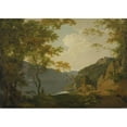 thumbnail image 2 of Joseph Wright of Derby 24x18 Black Ornate Framed Double Matted Museum Art Print Titled: Lake Scene, 2 of 5