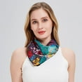 thumbnail image 2 of CAILDANL Women's 100% Pure Mulberry Silk Small Square Scarf - Neckerchief Women - Silk Headscarf - 21" x 21", 2 of 6