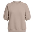 thumbnail image 4 of VOUZZA Womens Puff Sleeve Pullover Top Short Sleeve Crewneck Solid Loose Fit Casual Sweatshirt, 4 of 5