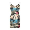 thumbnail image 4 of Womne Dresses Women's Fashion Casual Summer Printed Loose Sleeveless Strappy Front Pockets V Neck Dress, 4 of 5