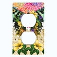 thumbnail image 2 of Metal Light Switch Plate Cover Unique Colorful Floral Butterfly Yellow Mandala BUT025, 2 of 13