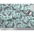 thumbnail image 3 of Soimoi Vert Poly Georgette Tissu Artistique Feuilles Tissu Imprimé 1 Yard 42 Inch Wide, 3 of 3