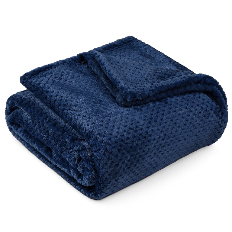 PAVILIA Premium Flannel Fleece Waffle Textured Throw Blanket