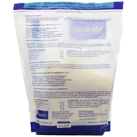 CET Enzymatic Oral Hygiene Chews For Extra Large Dogs, 30 Chews