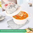 thumbnail image 3 of Yayeee Pot Holders Kitchen Heat Resistant with Pocket 7"x9.8" Cotton Oven Cooking Hot Pads, Pink Flower, 3 of 7