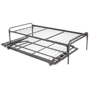 Dream Solutions Dark Metal Day Bed Frame Trundle Included, Black