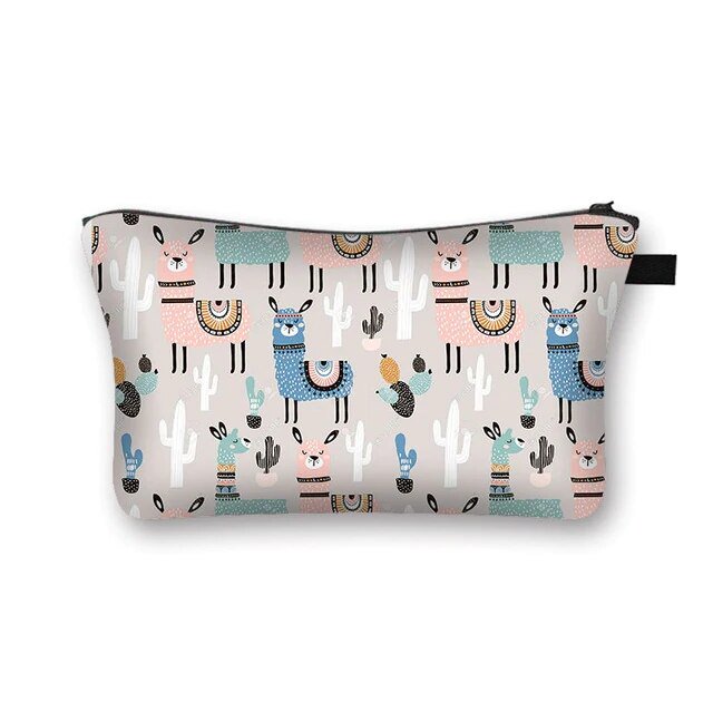 Estuche de cosméticos para mujer, bolsa de maquillaje Retro a rayas de búho, bonito hurones, organizador de belleza, bolsa de viaje, neceser de aseo Fivean unisex