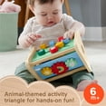 thumbnail image 4 of Fisher-Price Wooden Activity Triangle, 3-Sided Fine Motor Toy for Baby & Infant 6M+, 1 Wooden Piece, 4 of 8