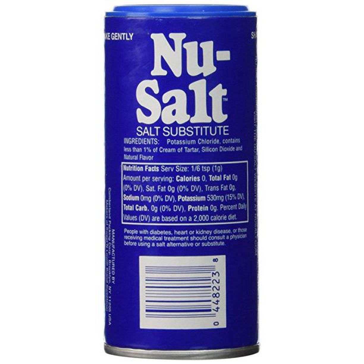 (12 Pack)Nu-Salt Salt Substitute, 3 Oz