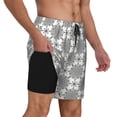 thumbnail image 2 of Fotbe Retro sketch flower lines Men’s Swim Trunks Quick Dry Swim Shorts Board Shorts with Mesh Lining-X-Large, 2 of 9