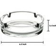 thumbnail image 3 of Glass Ashtrays For Cigarettes, Portable Decorative Modern Ashtray For Home Office Indoor Outdoor Patio Use, Fancy Cute Cool Ash Tray, Pack Of 2 (Clear), 3 of 6
