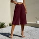 thumbnail image 2 of Pantalones de Pierna Recta de Lino para Mujeres Verano Suelto Color Sólido Cintura Elástica con Bolsillos Pantalones de Pierna Recta Casual, 2 of 6