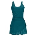 thumbnail image 5 of One Piece Swimdress Swimsuits for Women Scoop Neck High Waisted Tummy Control Modest Swim Dresses Skirt Bathing Suit, 5 of 6