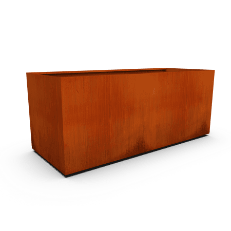 PLANTERCRAFT Corten Steel metal planter box  Rectangular sizes  Modern garden steel planters For Commercial And Residential Outdoor Use.