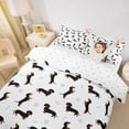 thumbnail image 3 of Homewish Kawaii Dachshund Twin Duvet Cover,Dog Paw Bone Twin Bedding,White,Reversible,2-Piece,1 Duvet Cover and 1 Pillowcase, 3 of 6