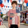 thumbnail image 5 of Graphic Tees for Boys Short Sleeve Crew Neck T-Shirts with Patriotic Printed Designs, 5 of 5