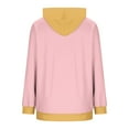 thumbnail image 4 of HAiming Womens Color Block Oversize Hooded Sweatshirt Casual Long Sleeve Drawstring Hoodies Fall Fashion Tops, 4 of 6