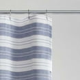 thumbnail image 3 of Better Homes & Gardens Textured Stripe Cotton-Rich Shower Curtain, 72" x 72", Blue/White, 3 of 5