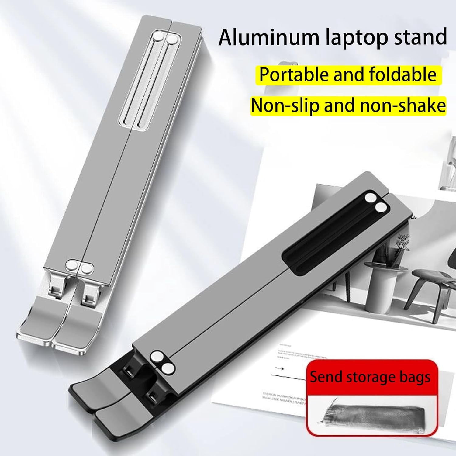 NEOYFC for  Stand for Dell Inspiron 16 15 13 14 12 17 inch Laptop, Ergonomic 6-Levels Angles Adjustable Computer Stand, All Aluminum Laptop Stand