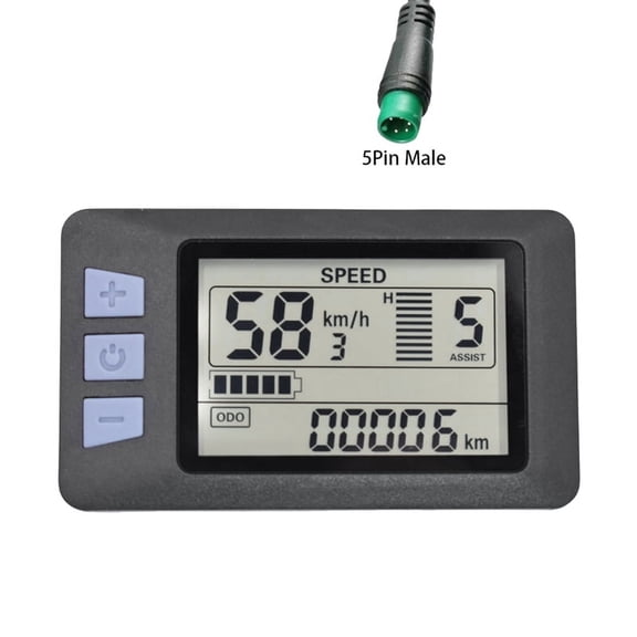 P3H LCD Display Meter Dashboard 24V 36V 48V 60V Electric Bike Panel for Scooter(5PIN)
