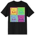 thumbnail image 7 of Spongebob Squarepants Neon Squares Crew Neck Short Sleeve Men's Black T-shirt-3XLB, 7 of 7