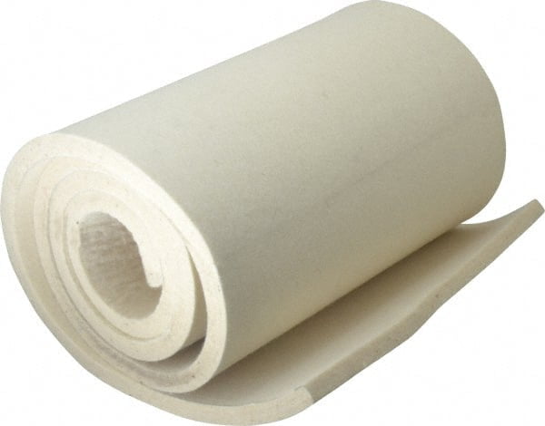 Made in USA 1/2 Thick x 60 Wide x 12 Long, Pressed Wool Felt Sheet 8  Lbs/Square Yd., White, 500 psi 
