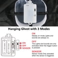 thumbnail image 2 of 5.7FT Black Hanging Ghost Reaper with LED Sound + 6 Tombstone Yard Signs – Motion-Activated Graveyard Decor for Large Outdoor Spaces, 2 of 8