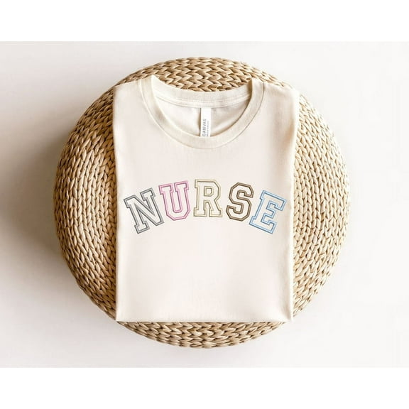 Embroidered Nurse T-Shirt, Embroidered Nursing Shirt, Embroidered Registered Nurse Shirt, Nursing Shirt, Nursing School Shirt, Nursing