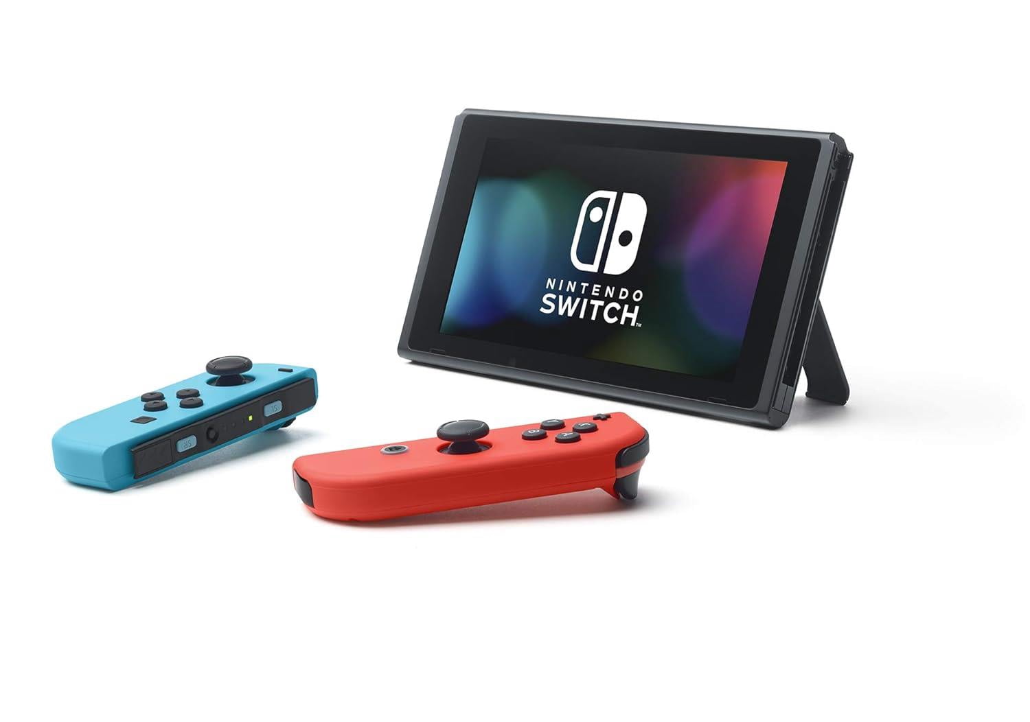 Restored Nintendo Switch OLED Model, Neon Blue/Neon Red (Refurbished)