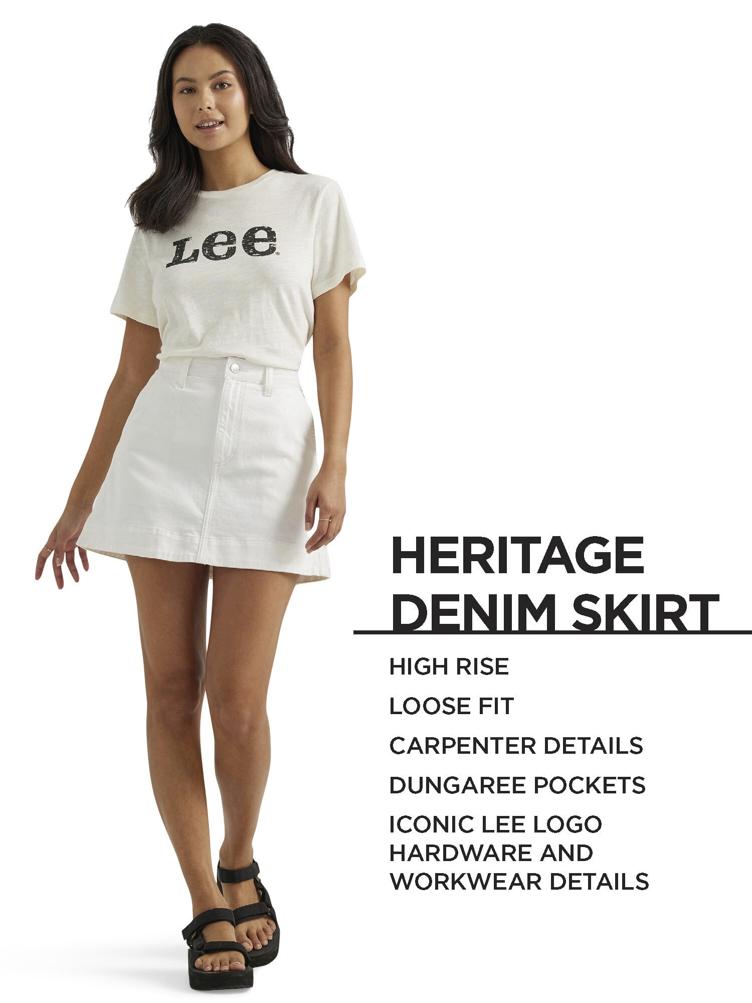 Lee® Women's Heritage High Rise Loose Fit Denim Skirt