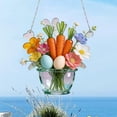 thumbnail image 1 of Easter Flower Egg Suncatcher Window Hanging Decor, Stained Glass Style Acrylic Ornament for Home Farmhouse Garden Window Decorations, Hanging Window Art for Indoor Outdoor Decor, Housewarming Gift, 1 of 9