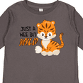 thumbnail image 4 of Inktastic Just a Wee Bit Wild- cute tiger cub Boys or Girls Long Sleeve Toddler T-Shirt, 4 of 5