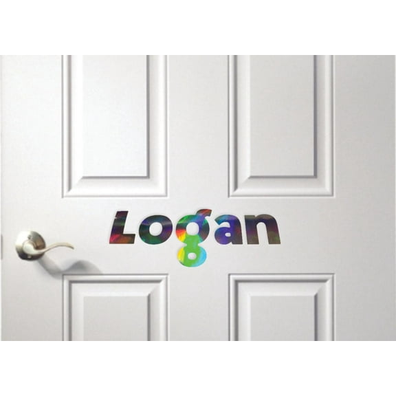 Personalized Name Vinyl Decal Sticker Custom Initial Wall Art Personalization Decor Colorful Text Lettering Print Pattern Design 6 Inches X 20 Inches