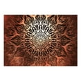 thumbnail image 2 of Tiptophomedecor Peel and Stick Zen Wallpaper Wall Mural - Orange Black Mandala - Removable Wall Decals, 2 of 3