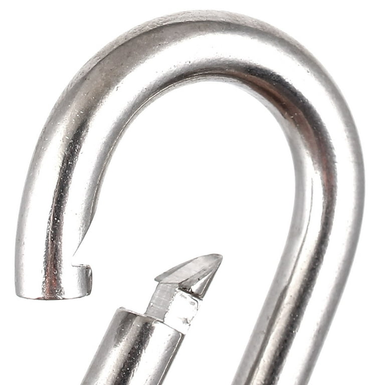 Unique Bargains Aluminum Hiking D-Ring Keychain Carabiner Hook Black 1.46  x 0.87 x 0.16 10 Pcs
