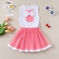 thumbnail image 4 of JUMEYU Toddler Girl Clothes Toddler Girl Skirts Outfit Summer 2Pcs Clothes Tops Mini Skirt Set 12 18 Months (White,12-18 Months), 4 of 8