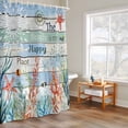 thumbnail image 6 of Summer Coastal Shower Curtains for Bathroom, Ocean Coral Seaweed Washable Fabric Shower Curtain with Hooks Waterproof Bathroom Decor Sets, 48 x 72 Inches, 6 of 9