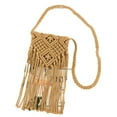 thumbnail image 1 of HEVIRGO Beach Bag Long Tassels Storage Rattan Multipurpose Single Shoulder Strap Bag for Beach, 1 of 10