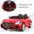 thumbnail image 3 of Costway 2 Seater 12V Kids Ride On Car Mercedes Benz AMG GTR w/Remote & LED Lights Red, 3 of 10