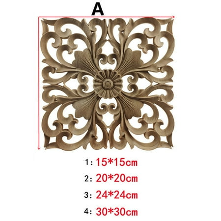 

Door Cabinets Wood Applique European Wood Carving Onlay For Decoration Furniture