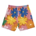 thumbnail image 2 of Hand Drawn Flowers on Orange Background Swim Trunks Board Shorts Beach Pants Bathing Bottoms S, 2 of 8
