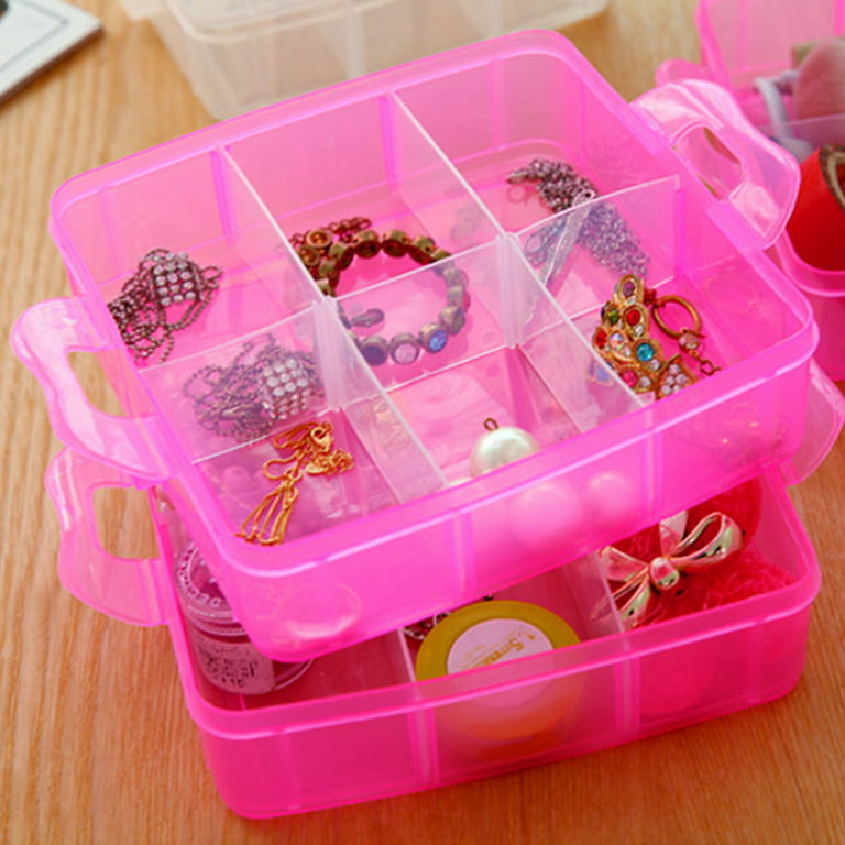 Uonlytech Box Tool Jewelry Case Bead Storage Organizer Jewelry Container  Beads Case Craft Organizer Small Containers Bead Containers for Organizing  With Cover Small Beads Plastic 