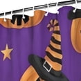 thumbnail image 3 of Halloween Pumpkins with Witch Hats Shower Curtain 72"x84" ,Bathroom Decorative Shower Curtains Set with 12 Hooks,Modern Waterproof Washable Shower Curtain, 3 of 6